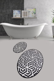Mijölnir Juego de alfombras de baño Line Djt Multicolor, 2 piezas